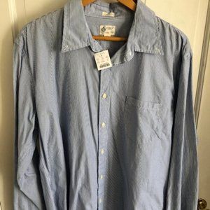 New With Tags NWT J. Crew Blue White Stripe XL Shirt